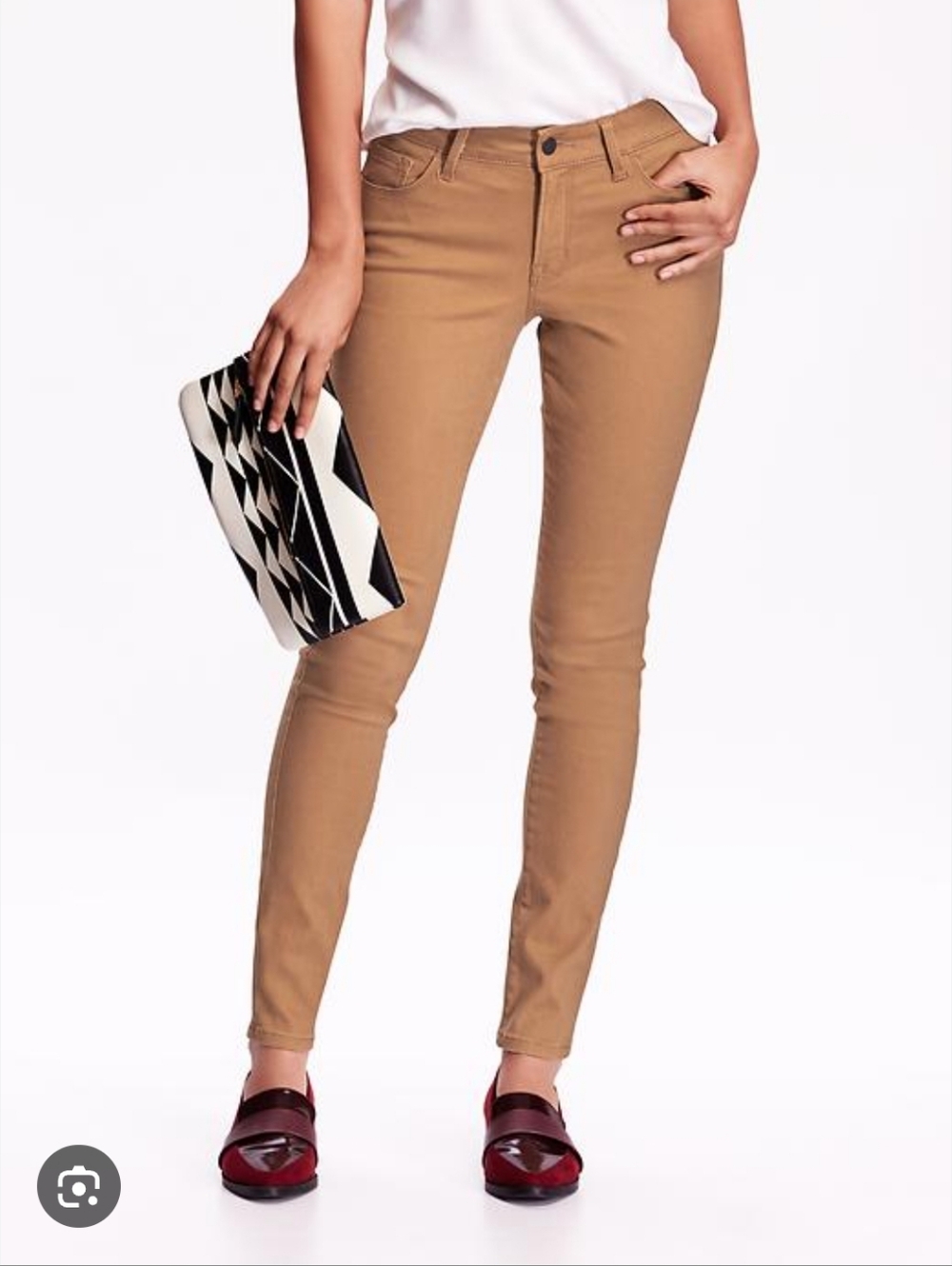 Old Navy Skinny Mid-Rise Pants in Camel Tan Size 12